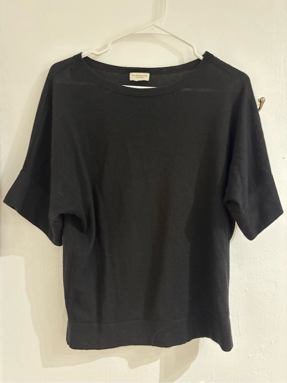 vintage club Monaco 100% cashmere drape sleeve top